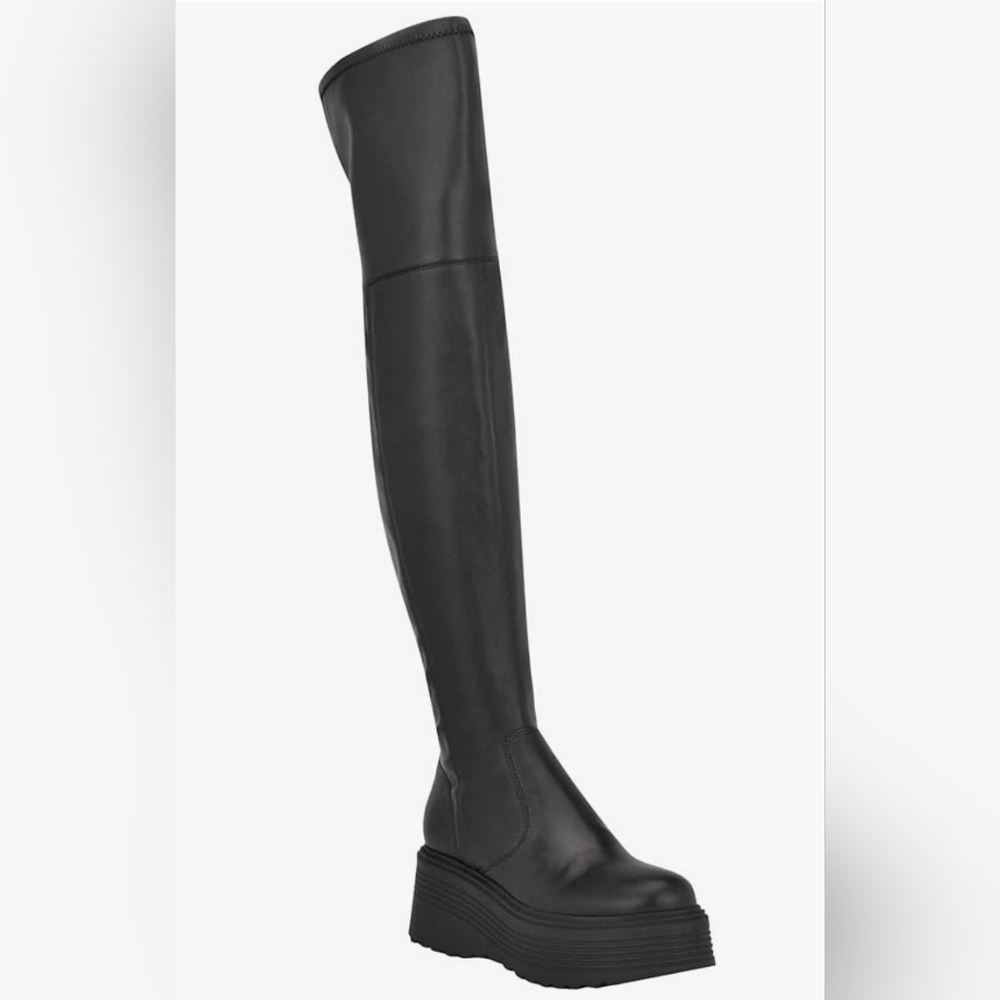 Nine West GETON 3, Black Over-the-Knee Platform Boots